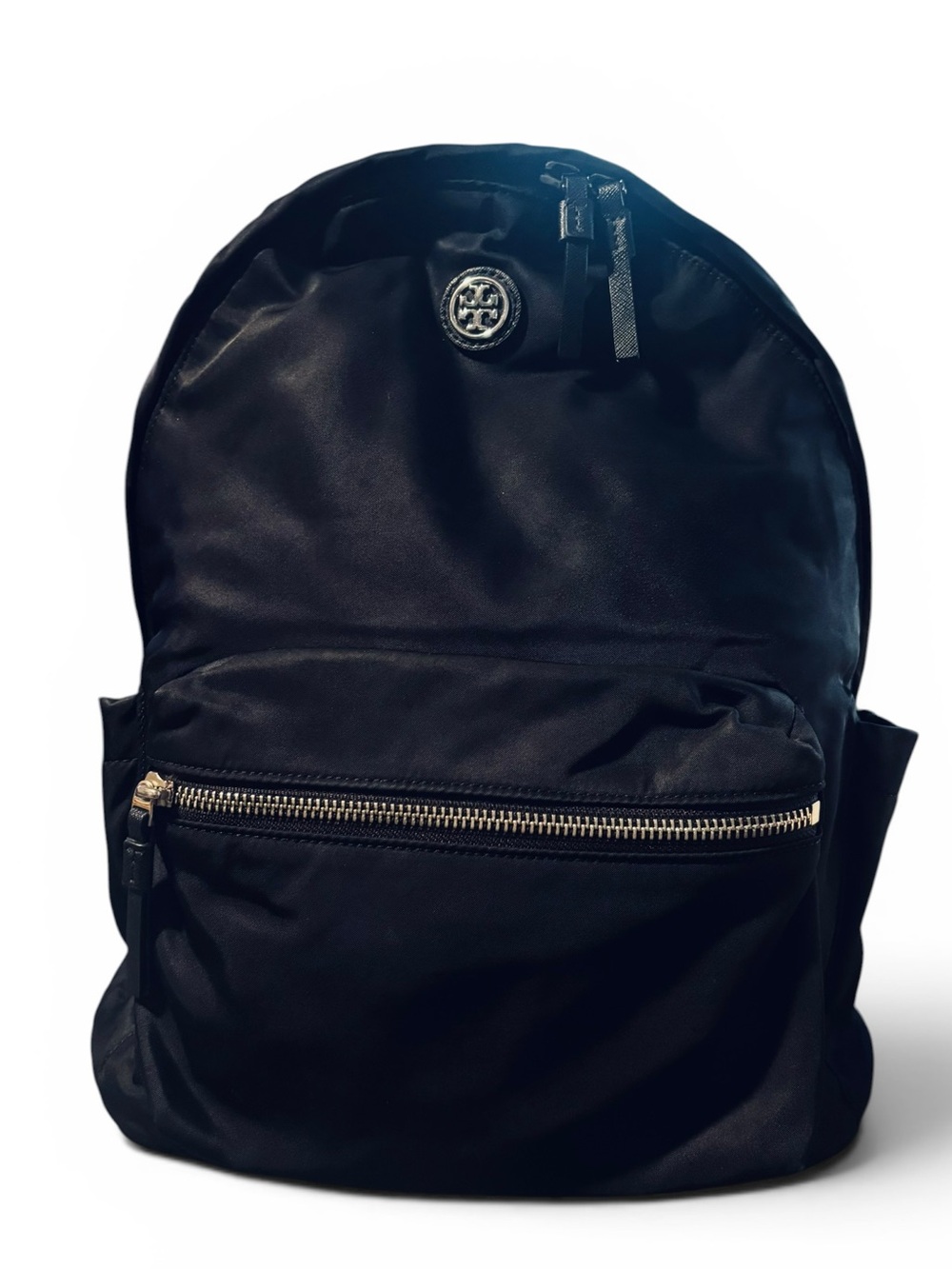 Tory Burch Black Nylon backpack with Silver Hardware With Bag